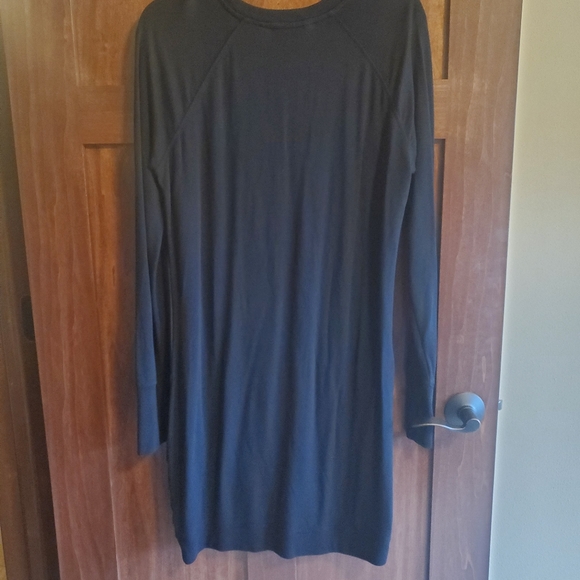 Athleta Black Long Sleeve Shirt Dress Medium - Picture 6 of 6